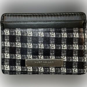 🖤KURT GEIGER🖤Surrey Checkered Leather Card Case/NWOT